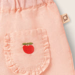 Cotton Linen Ruffle Pants (Cloud Pink)