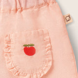 Cotton Linen Ruffle Pants (Cloud Pink)