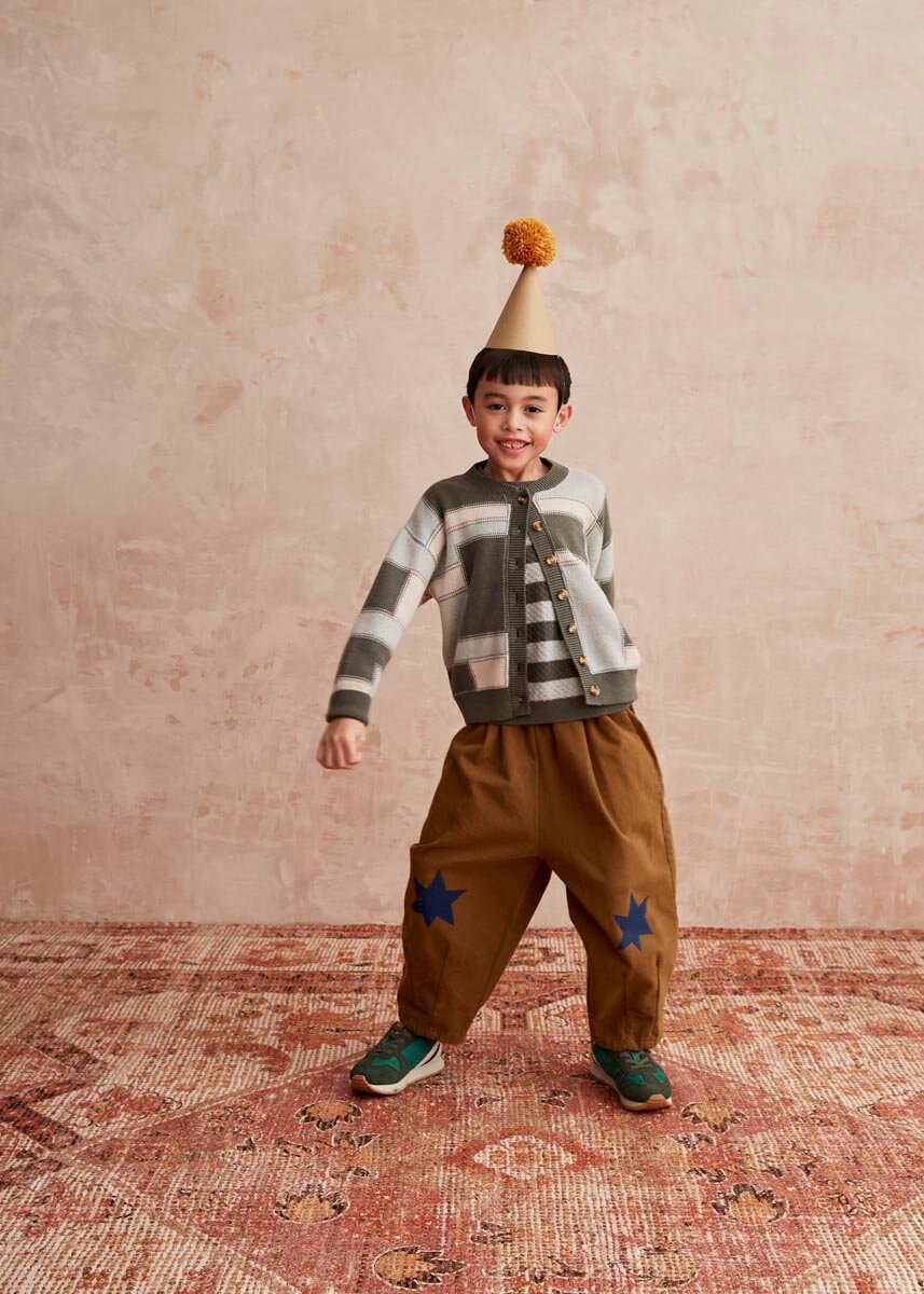Ziggy Kids Barrel Leg Trouser Kids (Olive Star)