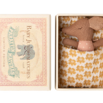 Sleepy Wakey Baby Mouse in Matchbox (Rose)