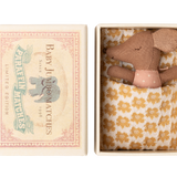 Sleepy Wakey Baby Mouse in Matchbox (Rose)