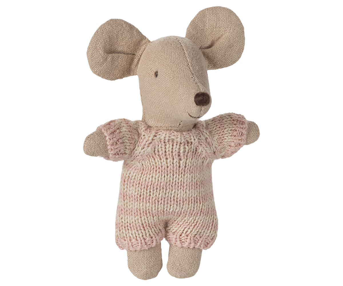 Baby Mouse in Carry Cot (Rose)