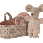 Baby Mouse in Carry Cot (Rose)