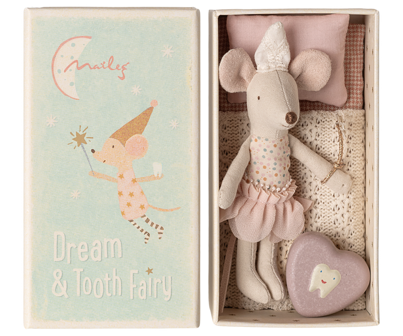 Tooth Fairy Little Sister Mouse in Matchbox