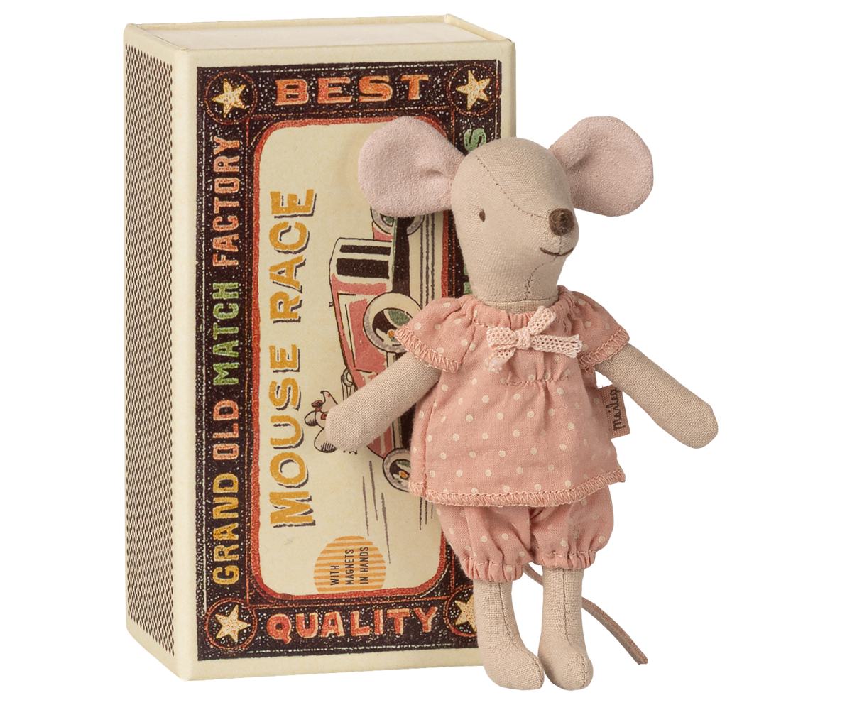 Big Sister Mouse in Matchbox (Polka Dot)