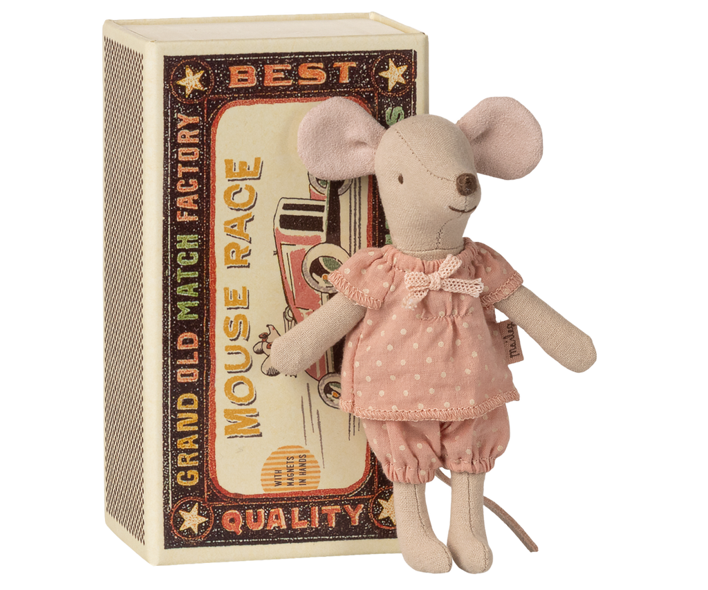 Big Sister Mouse in Matchbox (Polka Dot)
