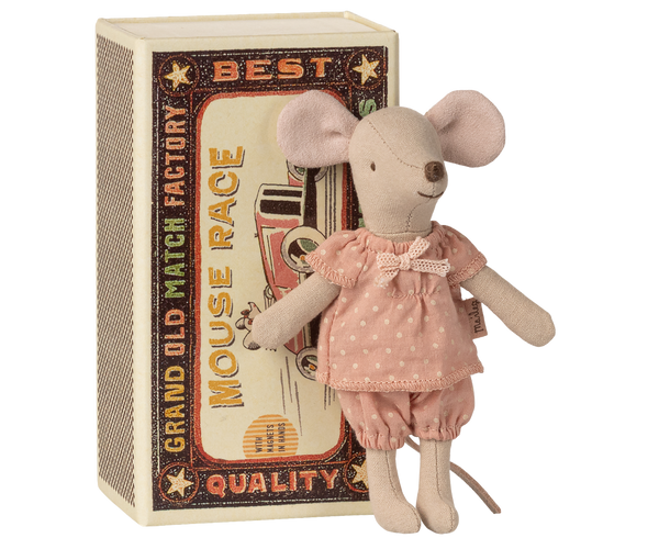 Big Sister Mouse in Matchbox (Polka Dot)