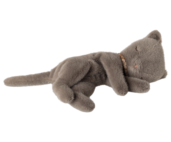 Small Sleeping Kitten Plush (Grey)