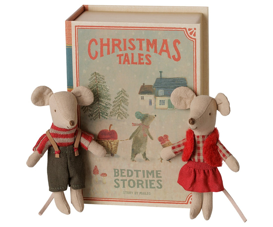 Christmas Twin Mice in Book