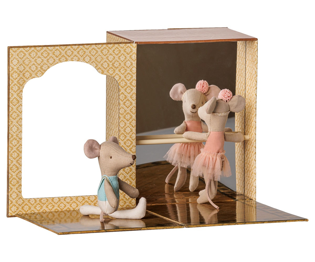 Ballet Mice in Dance Studio (Little Sister and Brother)