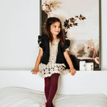 Louise Ribbed Tights (Bordeaux Grand Cru)