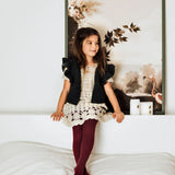 Louise Ribbed Tights (Bordeaux Grand Cru)