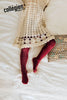 Louise Ribbed Tights (Bordeaux Grand Cru)