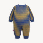 Boys Romper (Waffle Green Stripe)