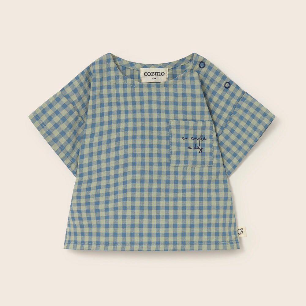 Gingham Cotton Top (Blue)