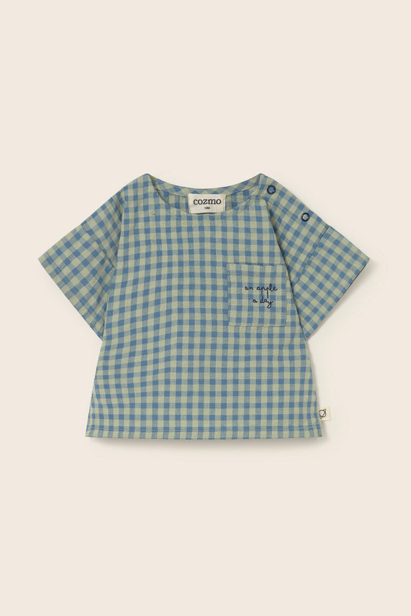 Gingham Cotton Top (Blue)