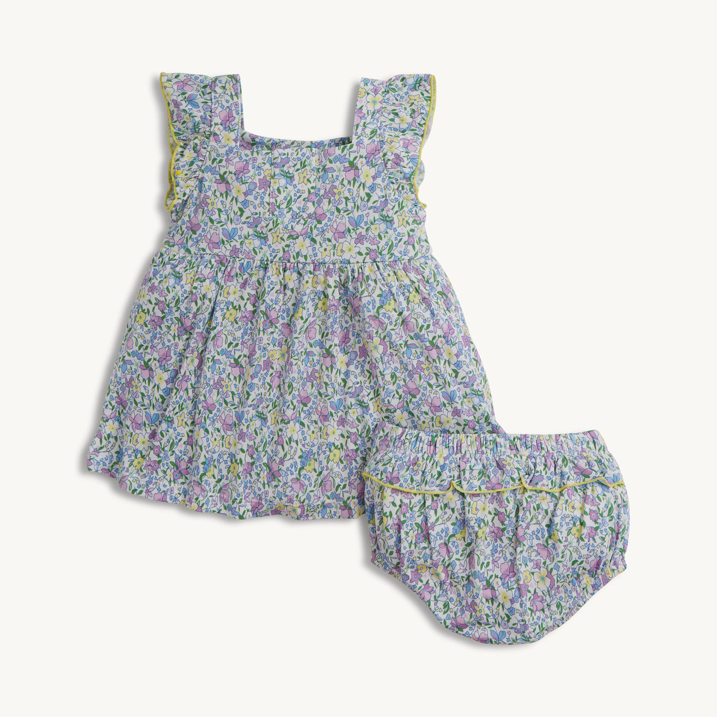 Ruffle Sleeve Baby Dress with Bloomer (Lavinia)