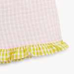Woven Flutter Sleeve & Short Set (Multi Gingham)
