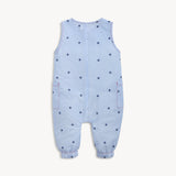 Sleeveless Pant Romper (Seersucker Stripe Stars)