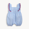 Flutter Sleeve Romper (Seersucker Stripe)