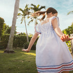 Flutter Sleeve Dress (Seersucker Stripe)
