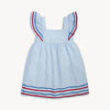 Flutter Sleeve Dress (Seersucker Stripe)