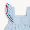 Flutter Sleeve Dress (Seersucker Stripe)