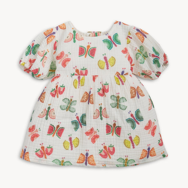Woven Puff Sleeve Dress with Bloomer (The Fruit Flies)