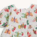 Woven Puff Sleeve Dress with Bloomer (The Fruit Flies)