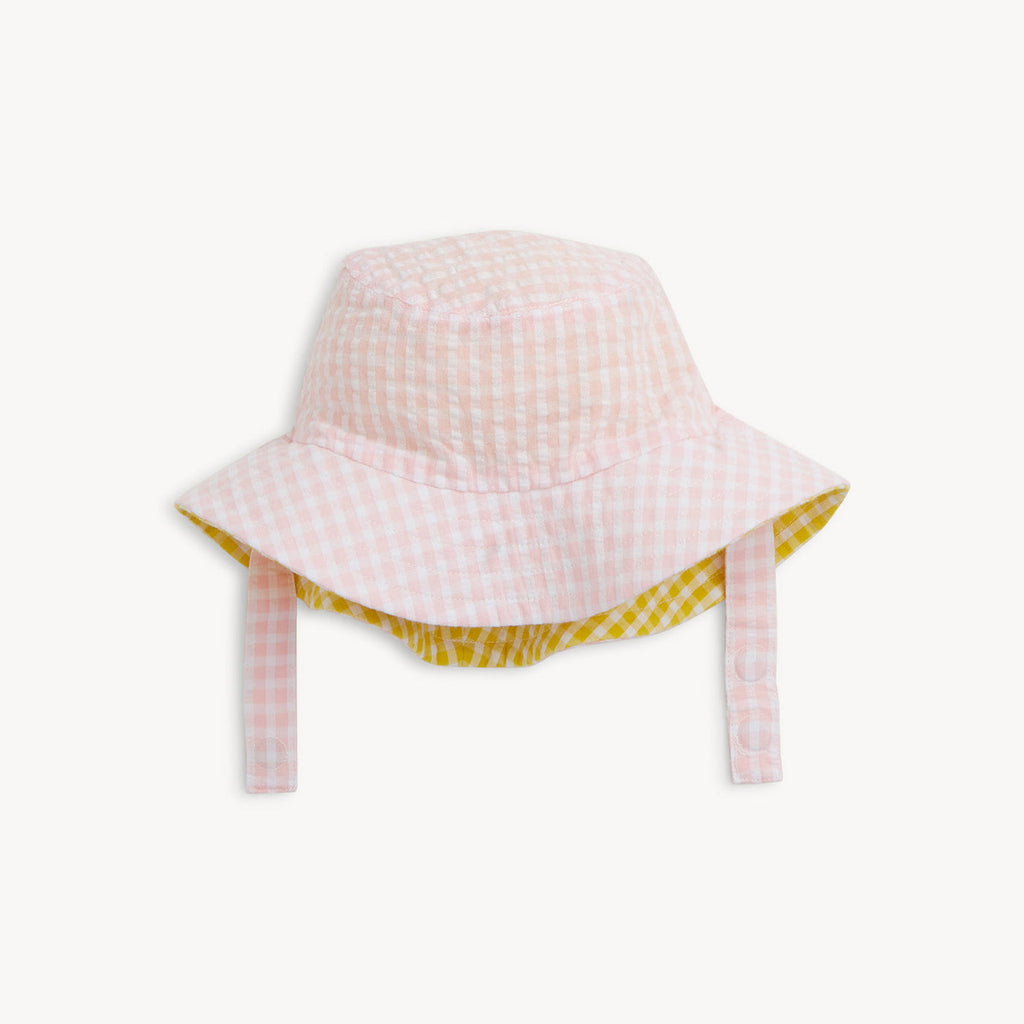 Bucket Hat (Shell Pink Gingham)