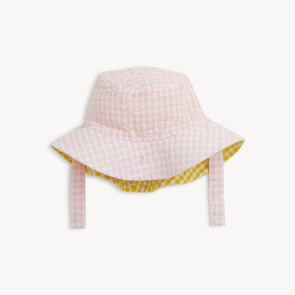 Bucket Hat (Shell Pink Gingham)