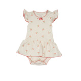 Pointelle Skirt Onesie (Cherries)