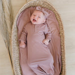 Bamboo Knotted Gown (Dusty Rose)
