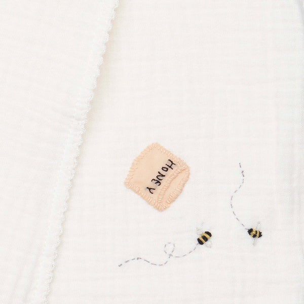 Swaddle with Embroidery (Pearl Bees)