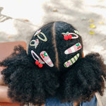 Cherry Kiss Stripy Clips