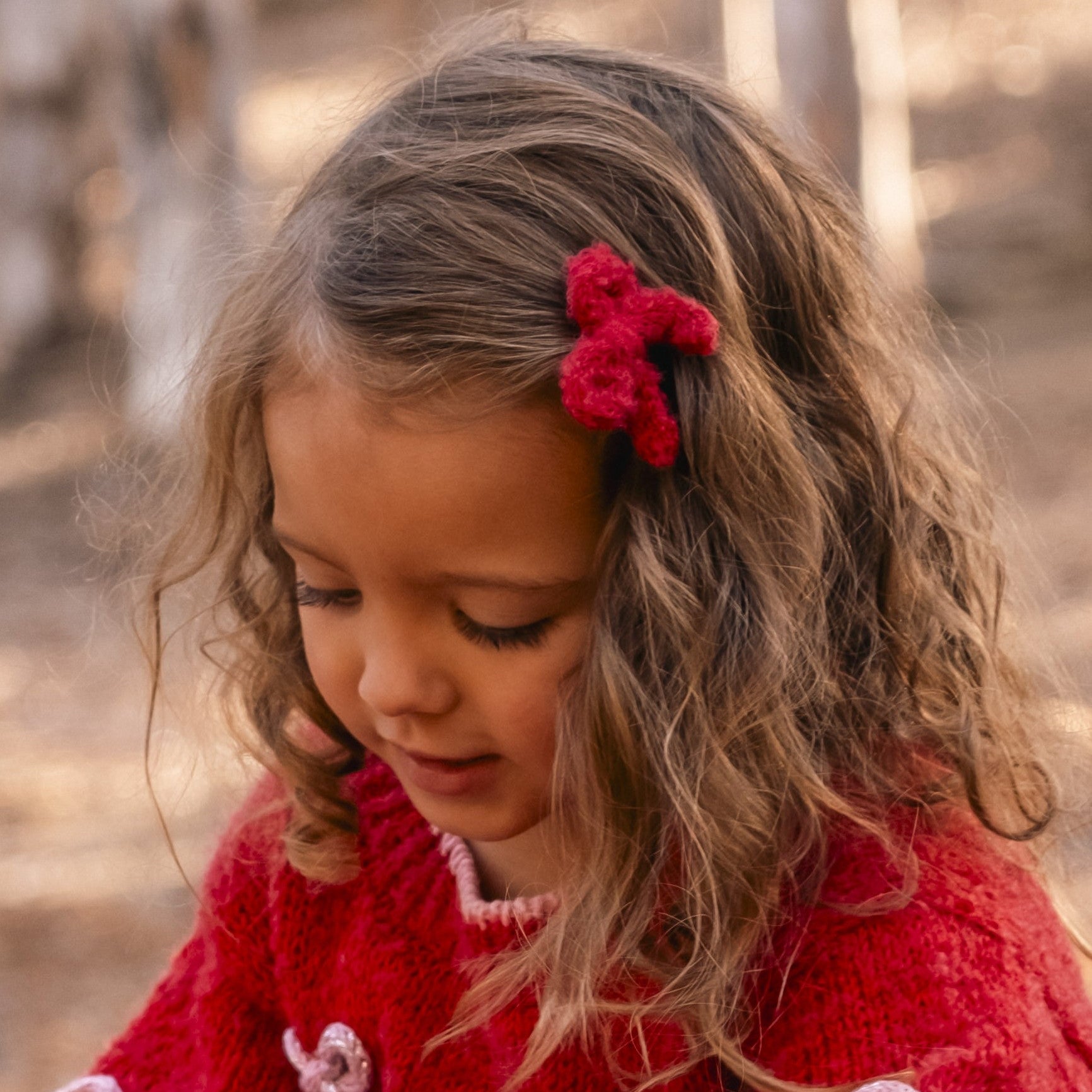 Knitted Bows (Crimson)