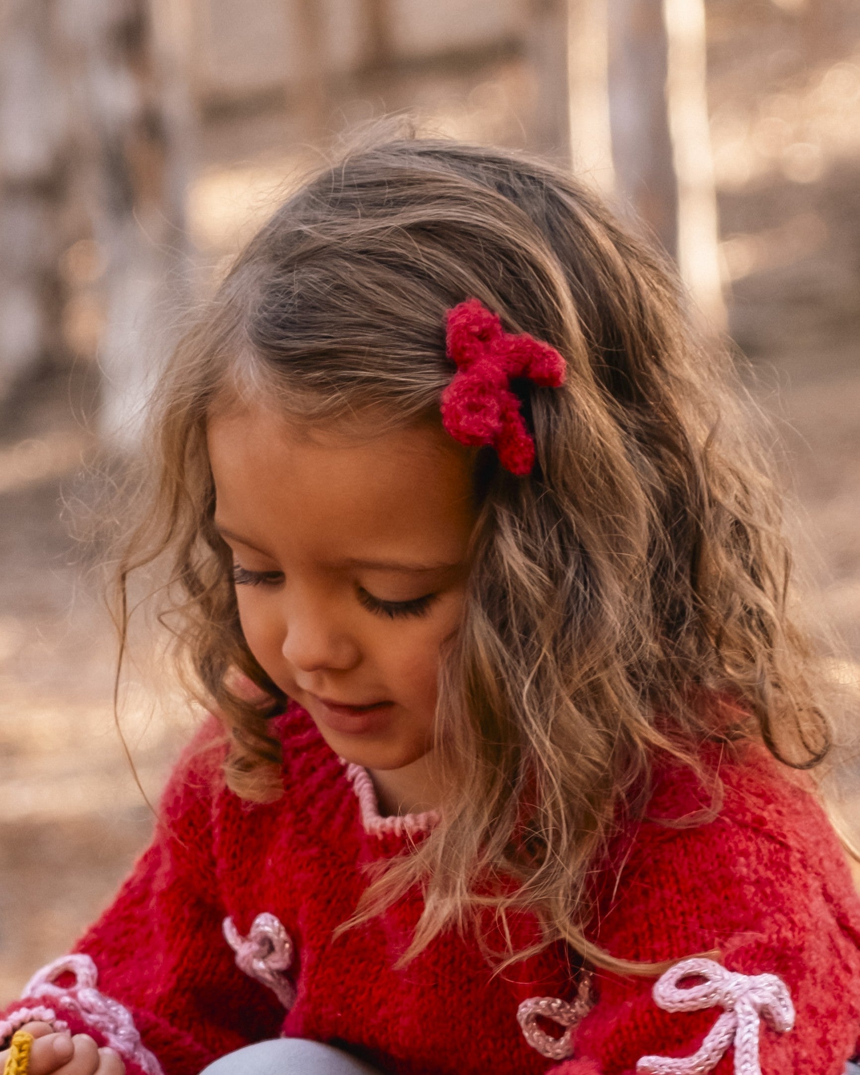 Knitted Bows (Crimson)