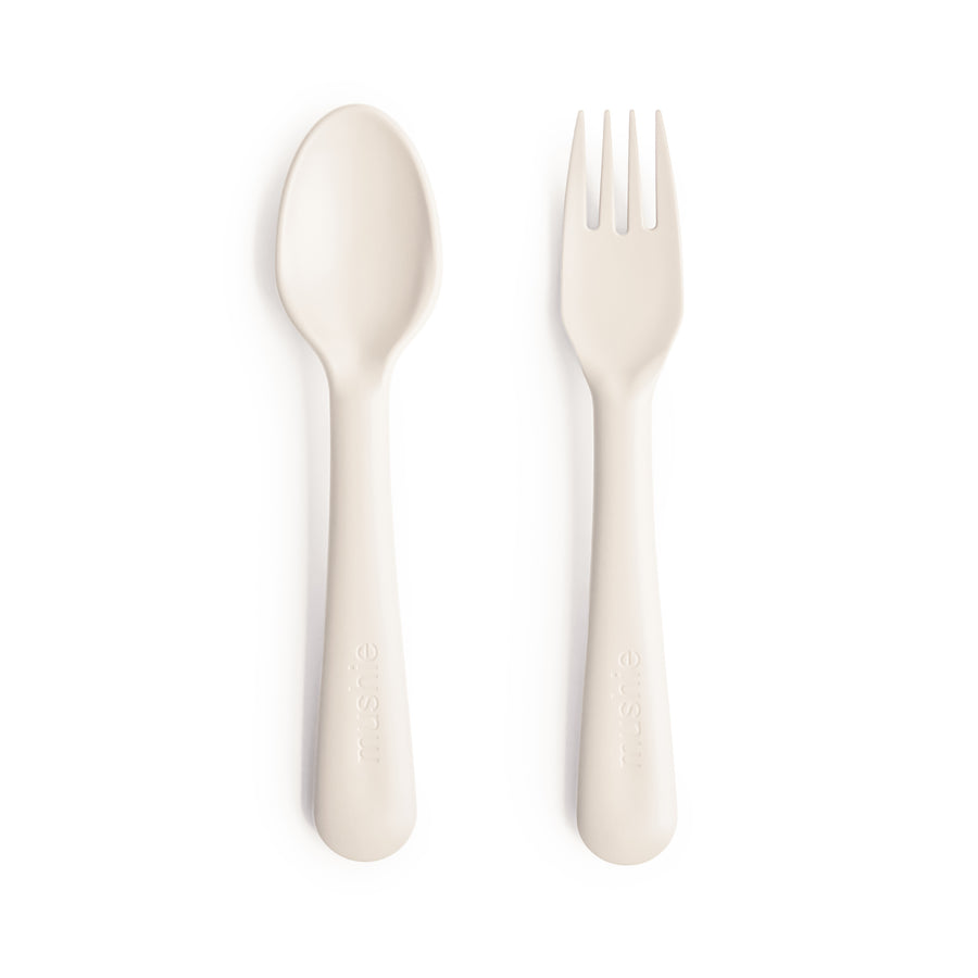 Dinnerware Fork and Spoon Set (Ivory)
