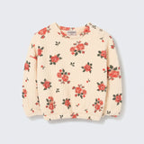Quilted Floral Baby Sweatshirt (Ivory)