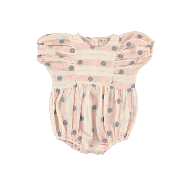 Elwen Romper (Pink Petal Stripe)