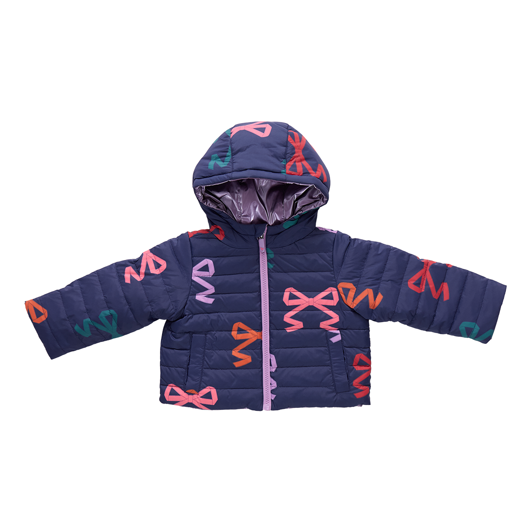 Girls Reversible Riley Jacket (Multi Bows)