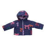 Girls Reversible Riley Jacket (Multi Bows)