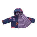 Girls Reversible Riley Jacket (Multi Bows)