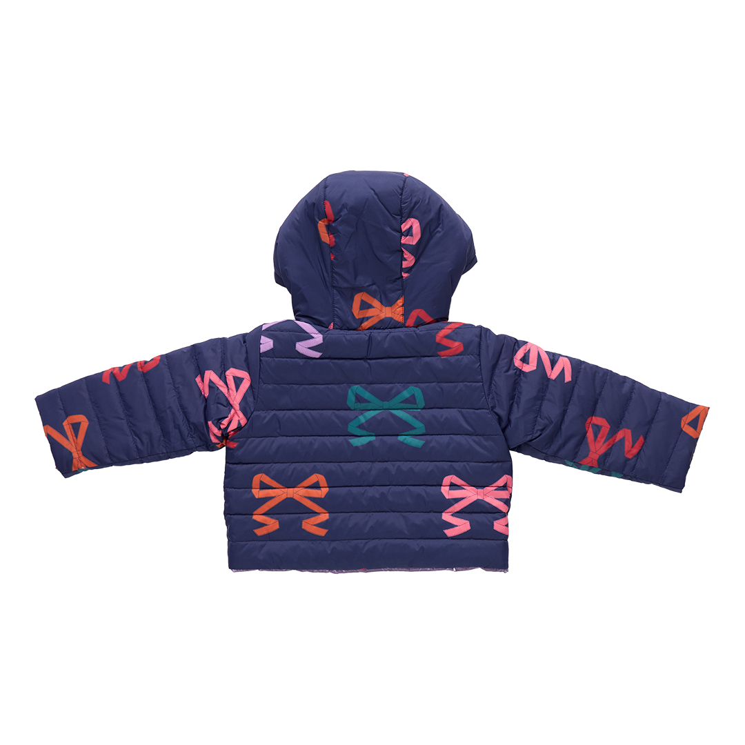 Girls Reversible Riley Jacket (Multi Bows)