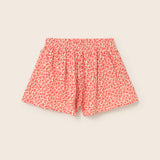 Animal Print Cotton Shorts (Tomato)