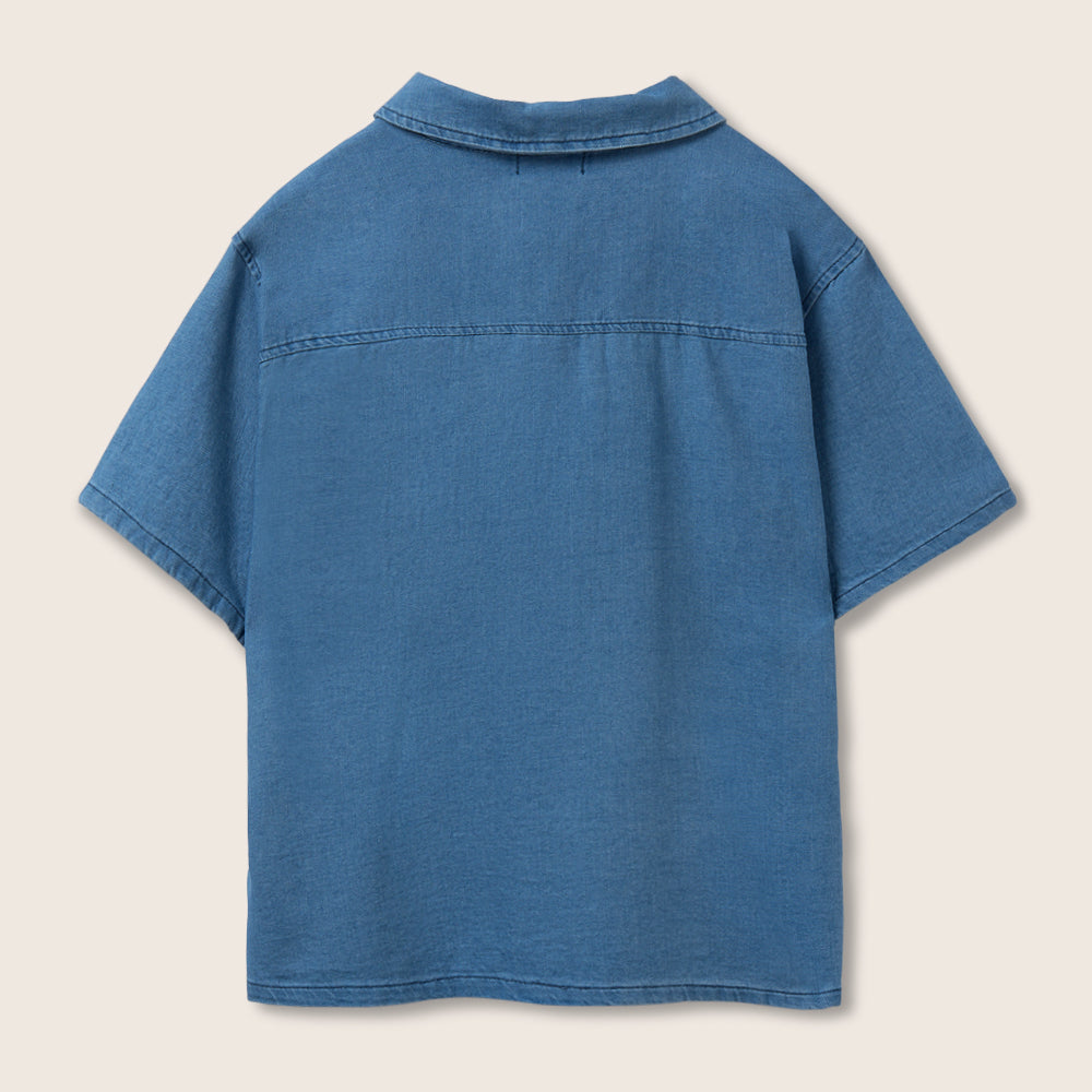 Chambray Denim Shirt (Blue)