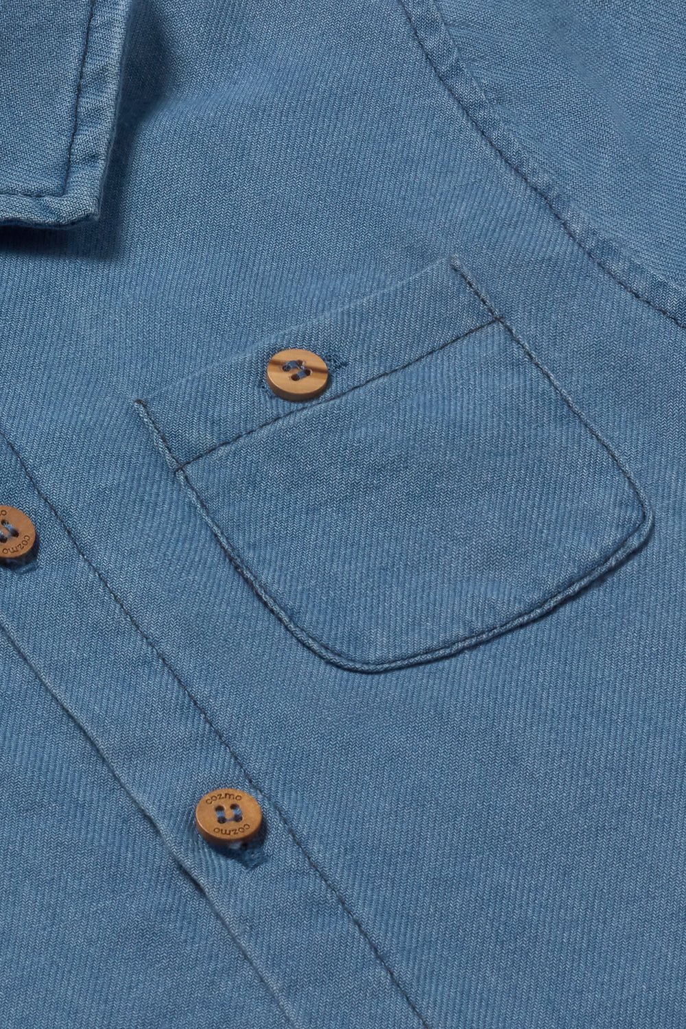 Chambray Denim Shirt (Blue)