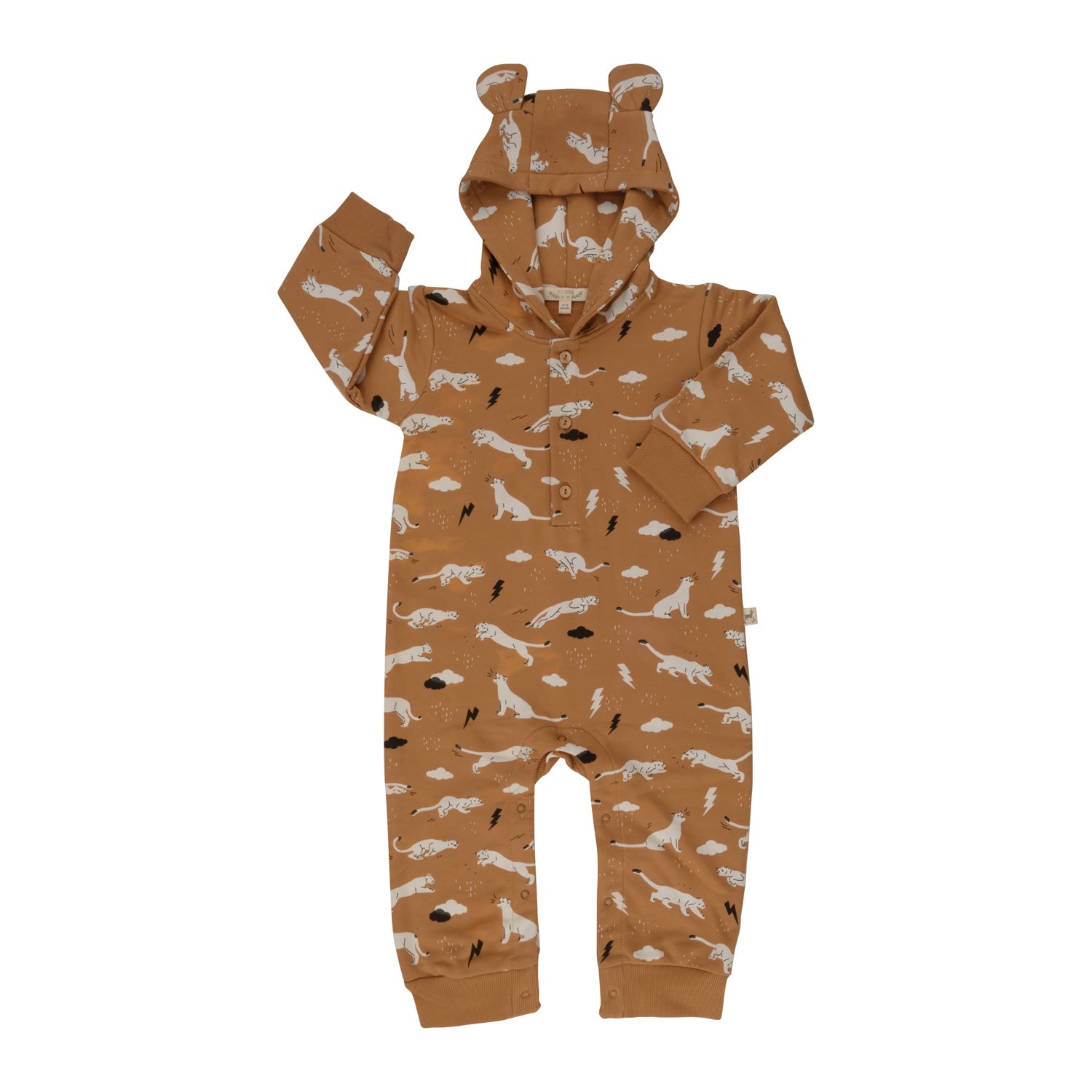 French Terry Bear Jumpsuit (Thunder Puma)