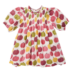 Girls Puff Sleeve Stevie (Pink Delicious Apples)