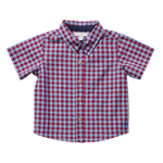 Boys Jack Shirt (Red Light Blue Check)
